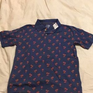 NWT Childrens Place polo shirt with palm trees